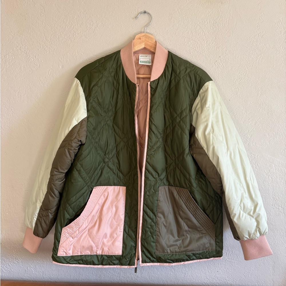 THE GREAT. X Eddie Bauer Reversible Bomber Jacket